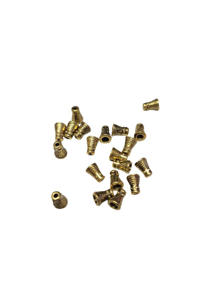 Pack of 20 small gold cone ends