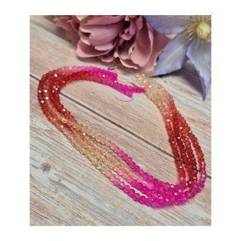 1 x 13 inch strand rainbow 4mm faceted crystals