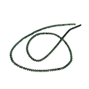 1 x 14-16 inch length of  Buillion zig zag wire Dark Green