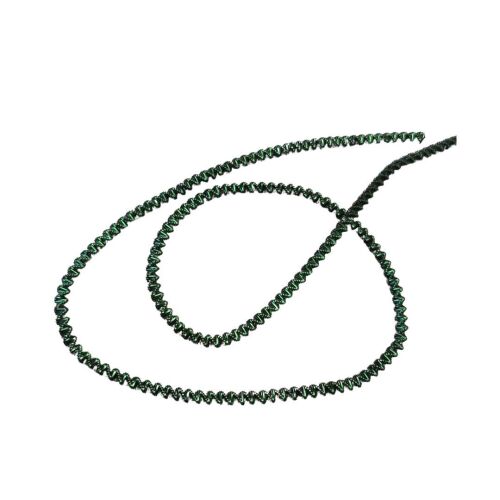 1 x 16 inch length of  Buillion zig zag wire Dark Green