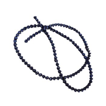 1 x 13 inch length of  Buillion zig zag wire Dark Blue