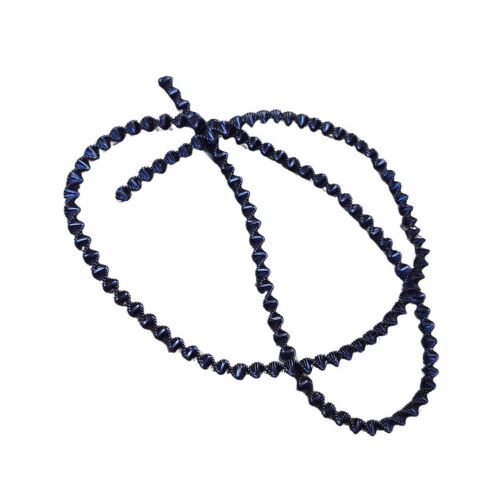 1 x 13 inch length of  Buillion zig zag wire Dark Blue