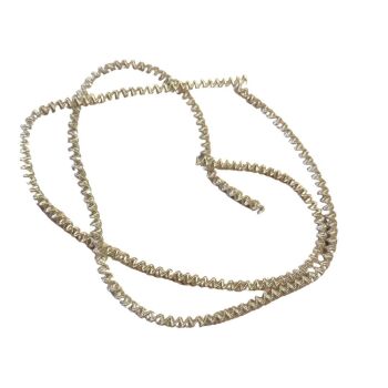 1 x 14-15 inch length of  Buillion zig zag wire silver