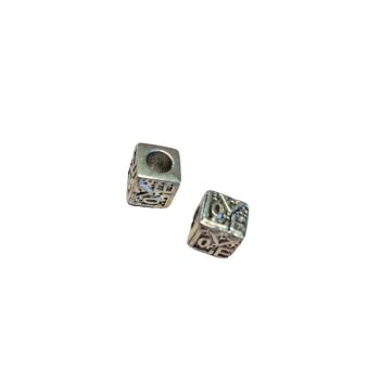 Pack of 2 Square Love beads with large hole