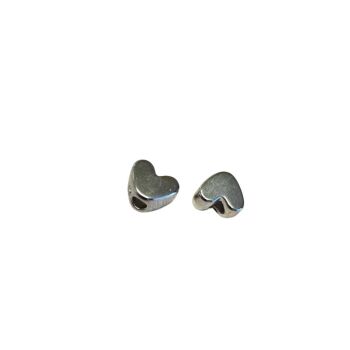Pack of 2 Heart shaped beads with large hole