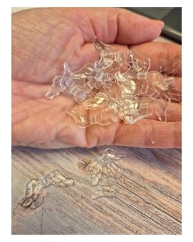 Pack of 20 clear acrylic angel/fairy wings