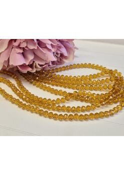 FLASH SALE Sundust amber crystal rondelle bead strand