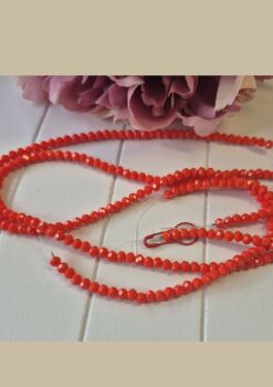FLASH SALE Opaque red crystal rondelles 3x4mm