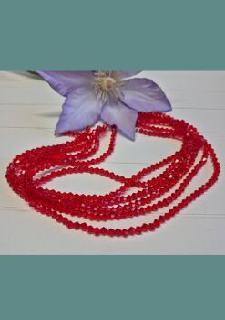 FLASH SALE 13 inch strand Ruby flame 4mm bicones.