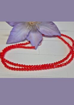 FLASH SALE 13 inch strand Firelight red 4mm bicones.
