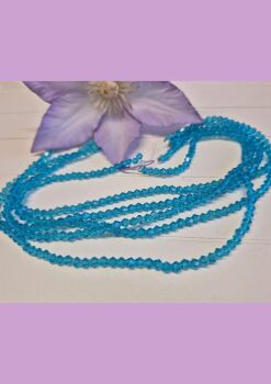 FLASH SALE 12.5 inch strand Carribean crystal 4mm bicones.
