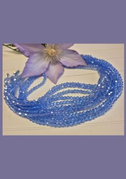 FLASH SALE 13 inch strand bluebell glow 4mm bicones