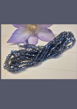 FLASH SALE 13 inch strand steel sky ab 4mm bicones.