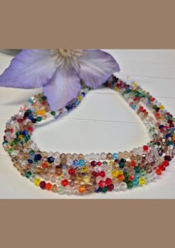 FLASH SALE 13 inch strand rainbow rush 4mm bicones