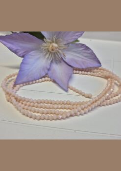 FLASH SALE 13 inch strand peach blush 4mm bicones