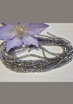 FLASH SALE 12.5 inch strand Slate whisper 4mm bicones.