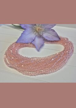 FLASH SALE 12.5 inch strand pink 4mm bicones.
