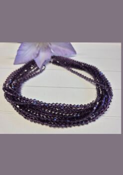 FLASH SALE 13.5 inch strand turquoise purple 4mm bicones.