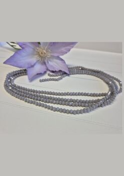 FLASH SALE 15 inch strand Opaque grey 4mm bicones