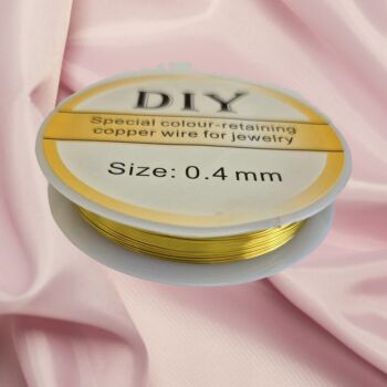 .4mm gold plated copper wire reel 10 Metres