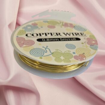  .8mm gold plated copper wire reel 5 Metres