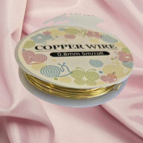 <!-- 004 --> .8mm gold plated copper wire reel 5 Metres
