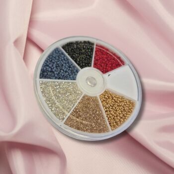 Miyuki Seed Bead Swivel Storage Set – Mixed Palette (30g)