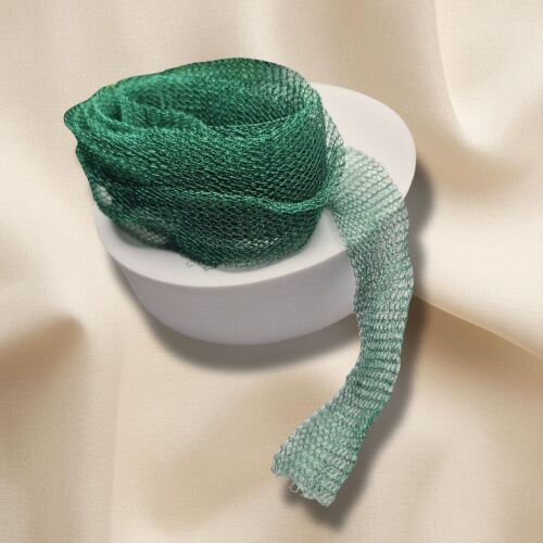 1m 15mm Wire Mesh Ribbon – Tube Knitted Craft Wire –Green