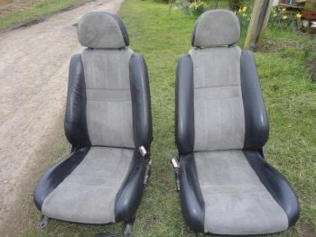 MG TF MGF 1.6 1.8 - HALF LEATHER ALCANTARA DRIVERS AND PASSENGER SEATS