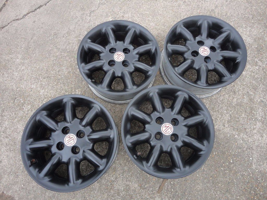 MGF MGTF Black Alloys 15 inch x 4