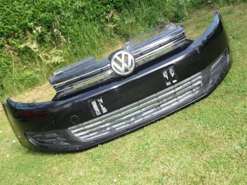 VW-GOLF-MK7-2012-2014-GENUINE-FRONT-BUMPER-COMPLETE-Black 