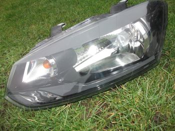 VW POLO 6R 2009 NS PASSENGER LEFT HEADLIGHT 6R2941015E 6R2 941 015 E