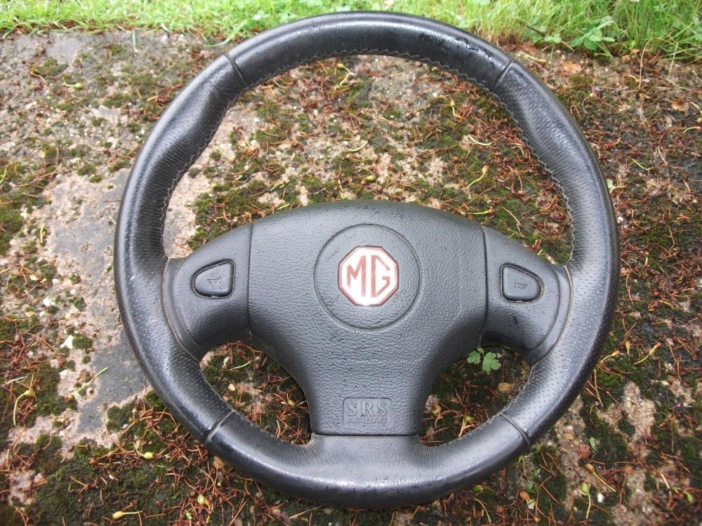 MGTF MGF STEERING WHEEL with Air Bag - Black Leather 1995 - 2002 - 2009