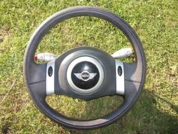 BMW MINI ONE COOPER R50 R52 R53 Two Spoke Steering Wheel, Airbag & Indicator Stalks 2001 TO 2008