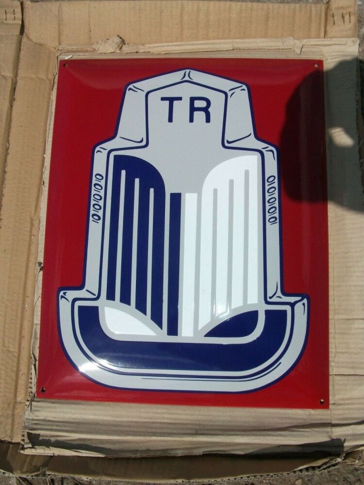 Triumph TR2 V Enamel Sign 59cm X 39cm Pre Holed New