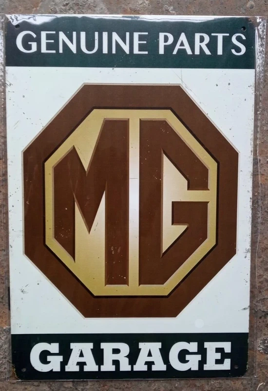 MG Parts & Service Metal Sign A4