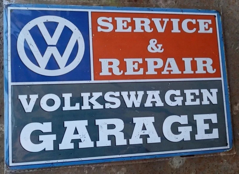 VW Garage Retro Style Metal Sign A4 Size