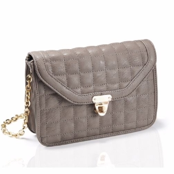 Brown Quilted cross body women bag