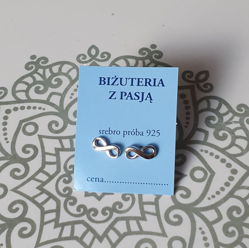 Genuine Silver 925 Women Infinity Earrings
