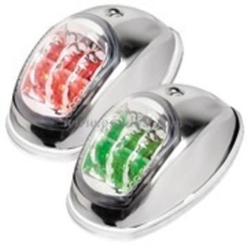 LED Evoled Navigation Port & Starboard Lights 12v Stainless Steel