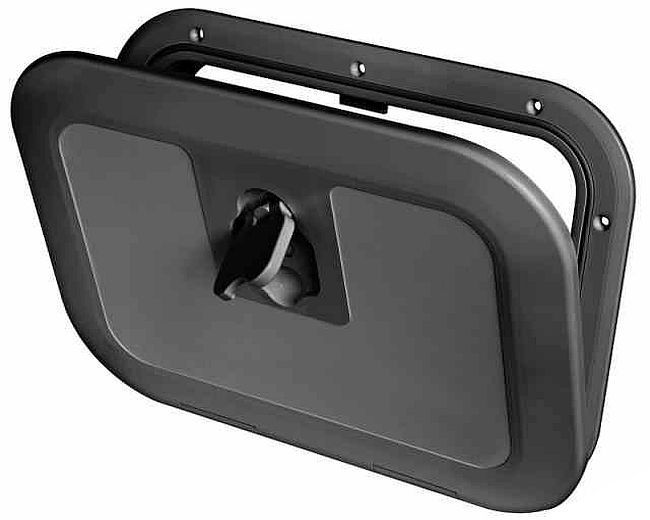 Boat Deck Inspection Access Hatch Black 380 x 280mm 180 Degree Opening