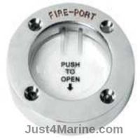 Fire Port Access Extinguish Fire - Stainless Steel Rim