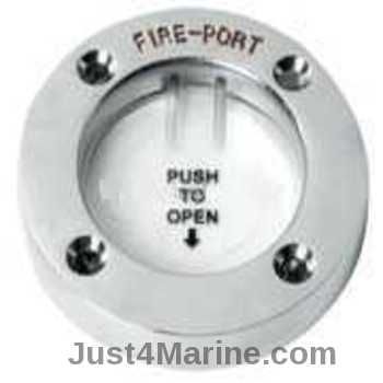 Fire Port Access Extinguish Fire - Stainless Steel Rim