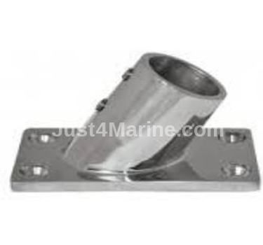 Acouto 7/8 5-1/2 Degree Stainless Steel Marine Boat Hand Rail End Top Mount Hardware Fitting 