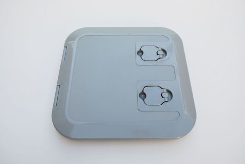Deck Hatch Grey RAL 7042. 520 x 460mm 180 Degree Opening Walk On