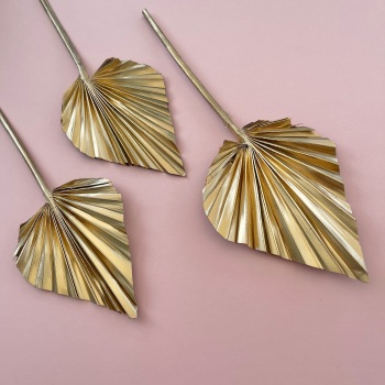 Set of 3 Spear Palms - Gold
