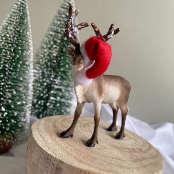 Reindeer with Santa Hat