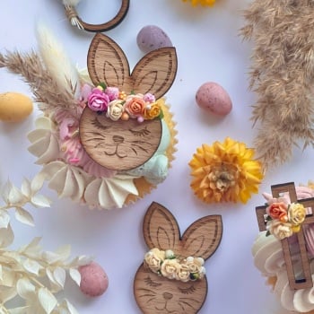 BAK'D BY MAR - Bunny Charm (paper flowers)