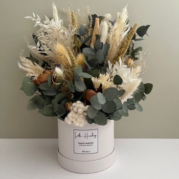 Eucalyptus Dried Flower Hat Box