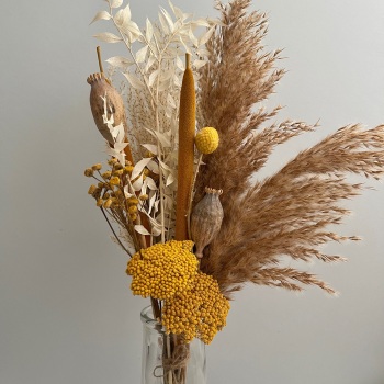 Mustard & Neutral Selection with Vase